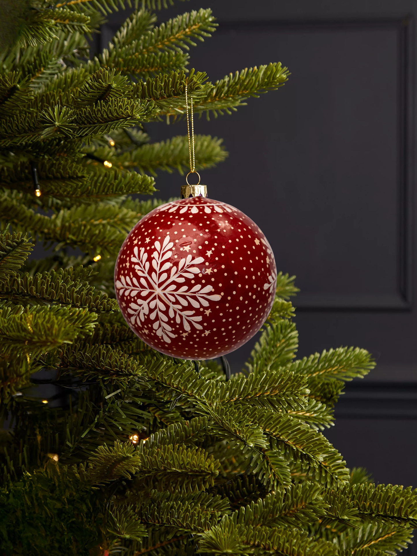 Snowflake Bauble Red