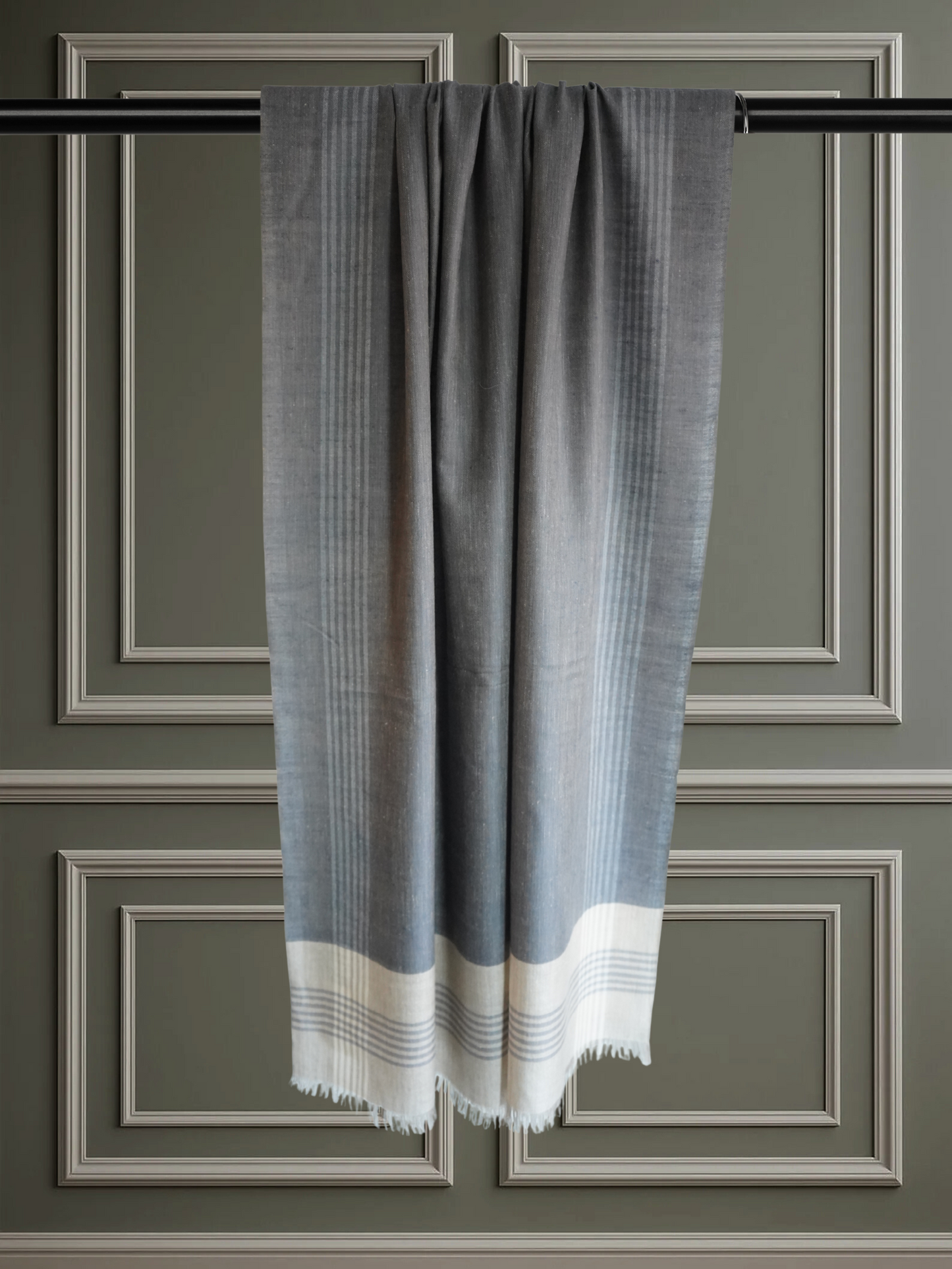 Reversible Grey Pashmina Scarf XL
