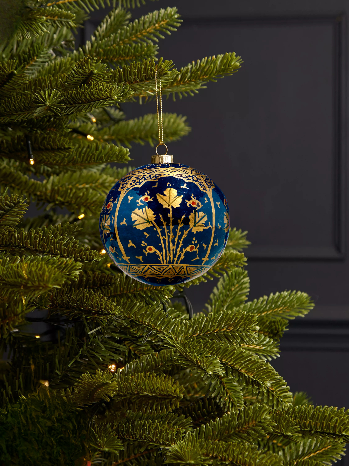 Chinar Bauble Navy and Gold