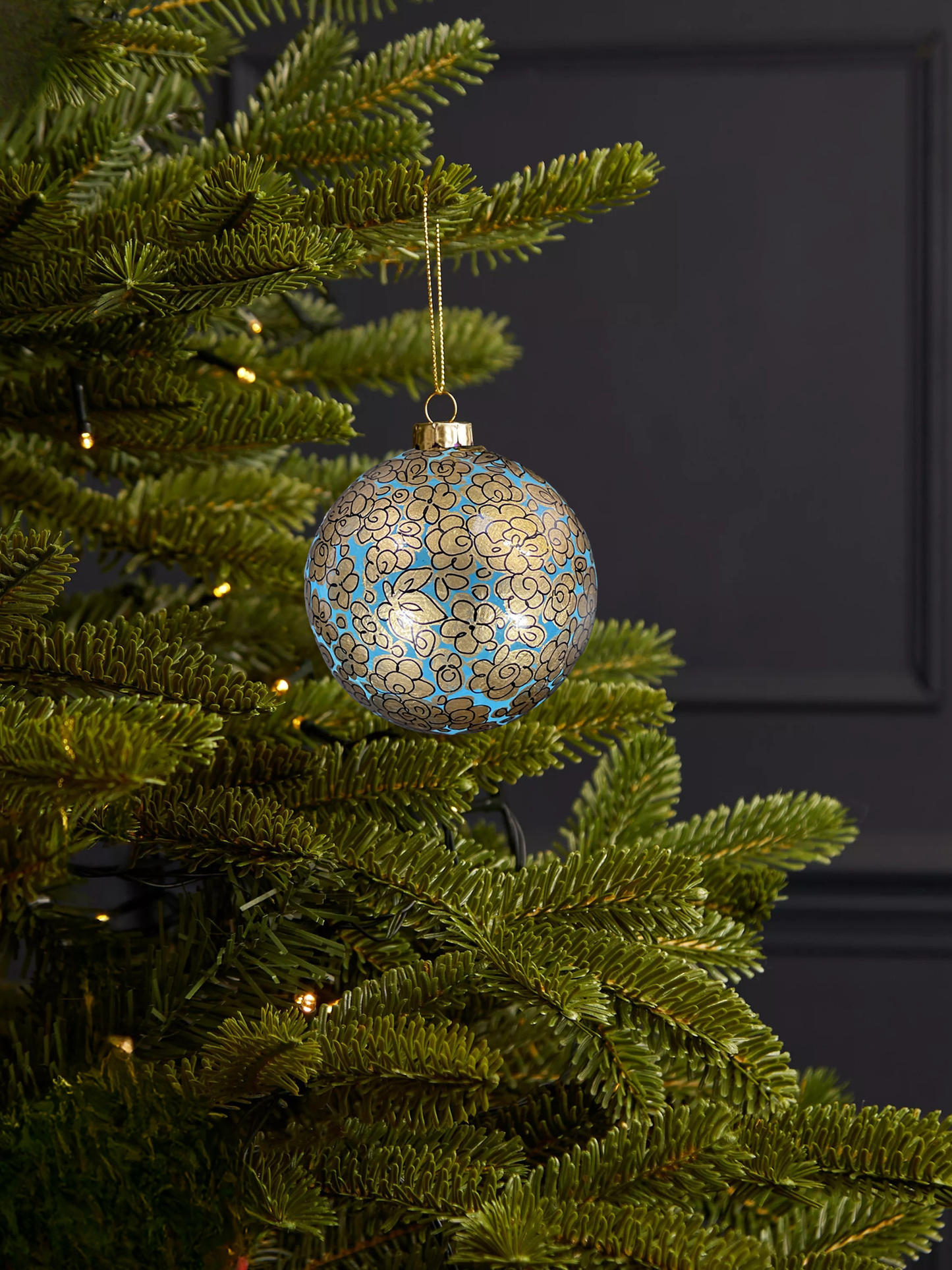 Traditional Bauble Turquoise and Gold