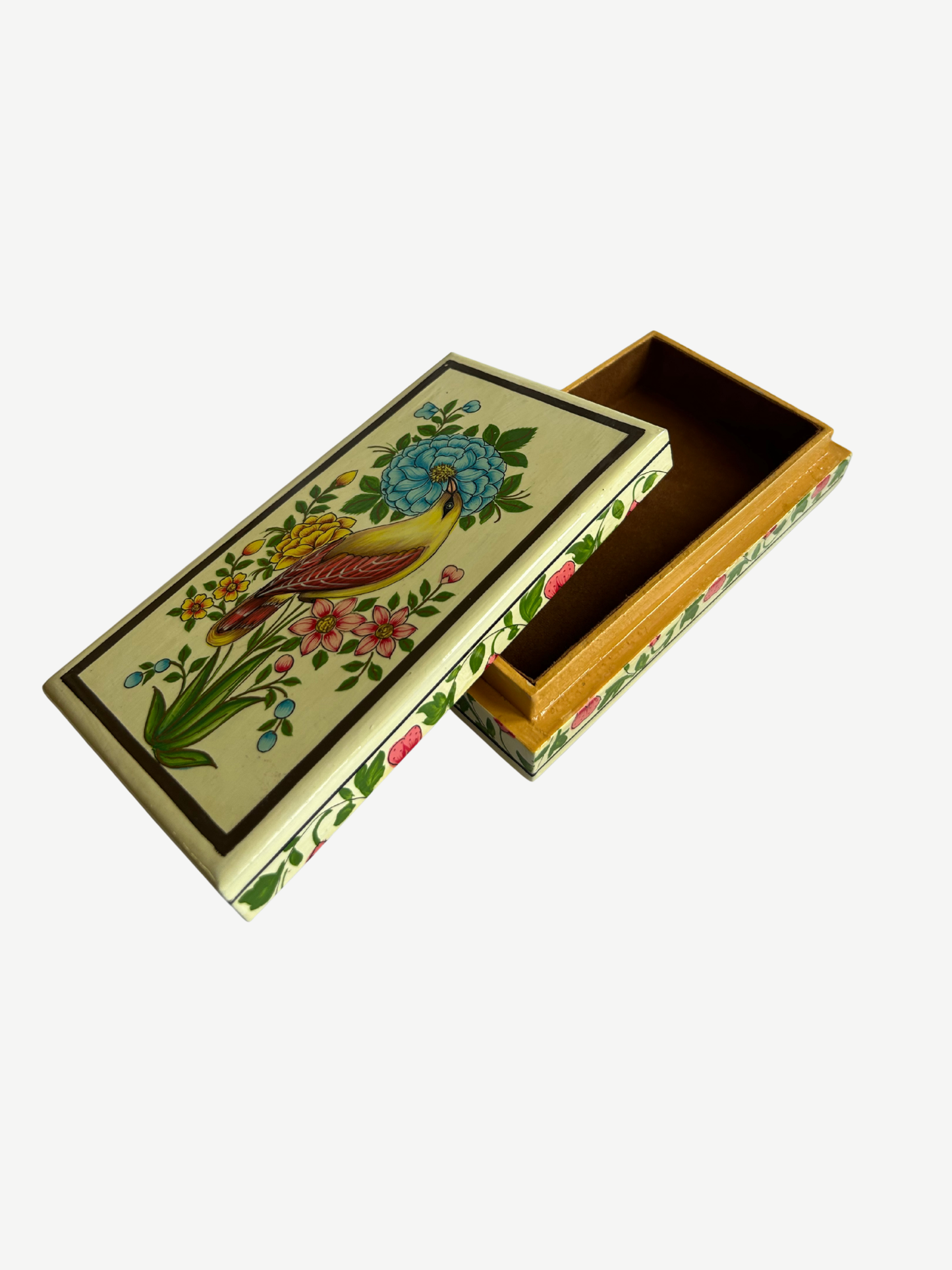 Ivory Bloom Papier-Mache Flat Box