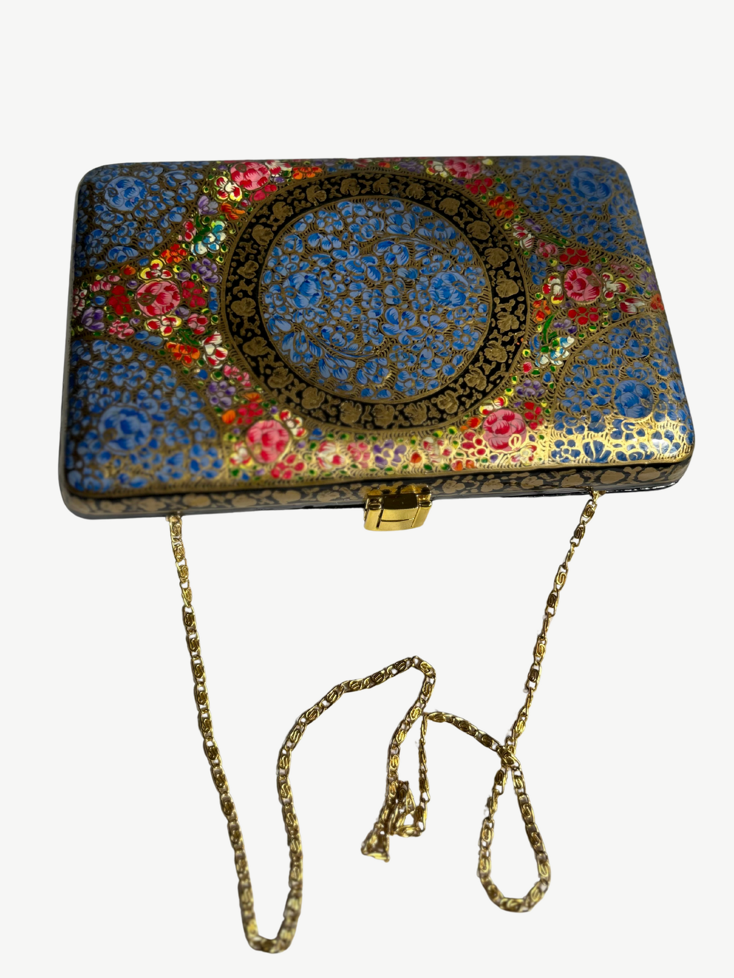 Blue Floral Clutch