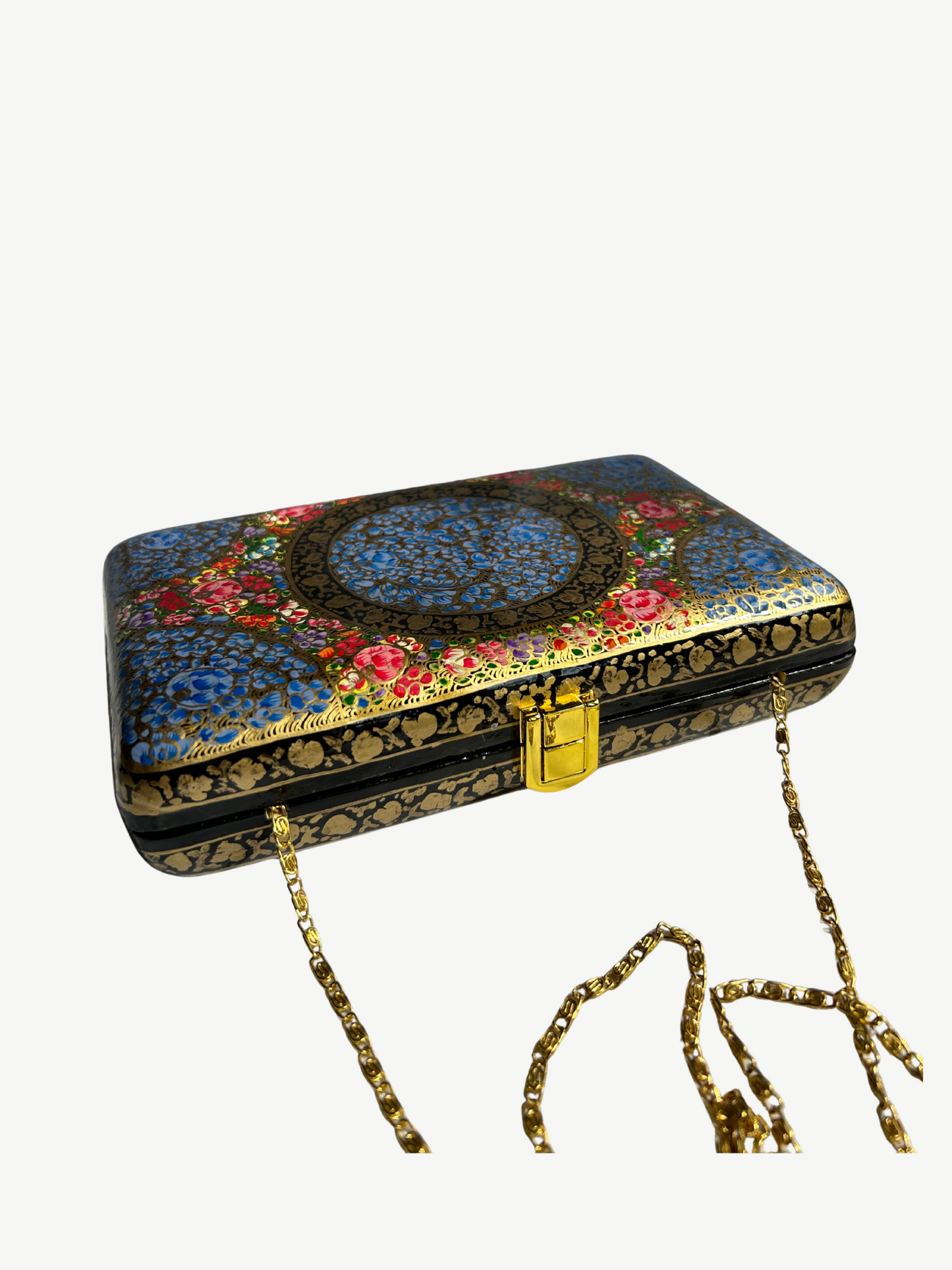 Blue Floral Clutch