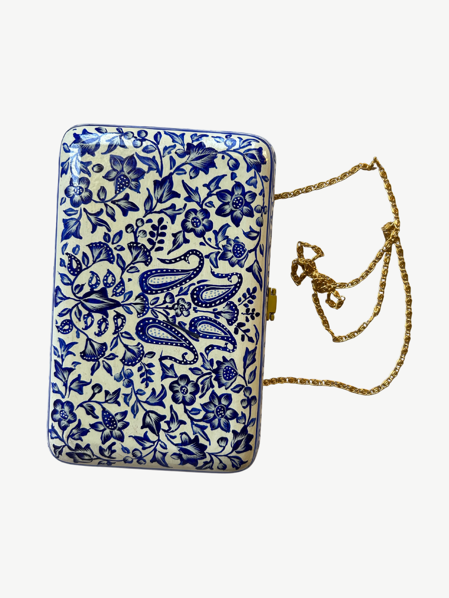 Blue Paisley Clutch