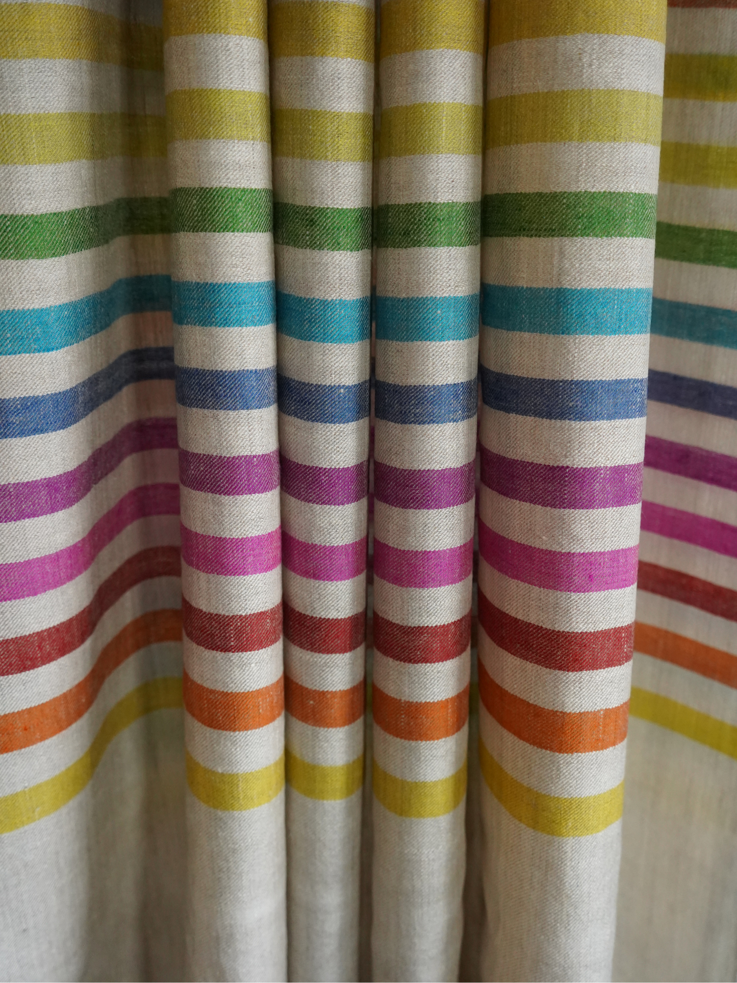 Beige Pashmina Scarf with Stripes XL