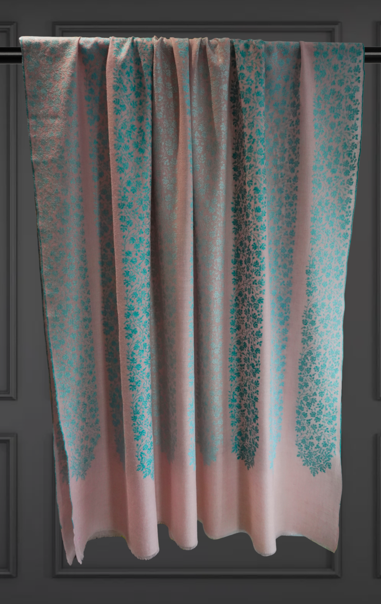 Dusty Pink Neem Jamavar Pashmina Shawl