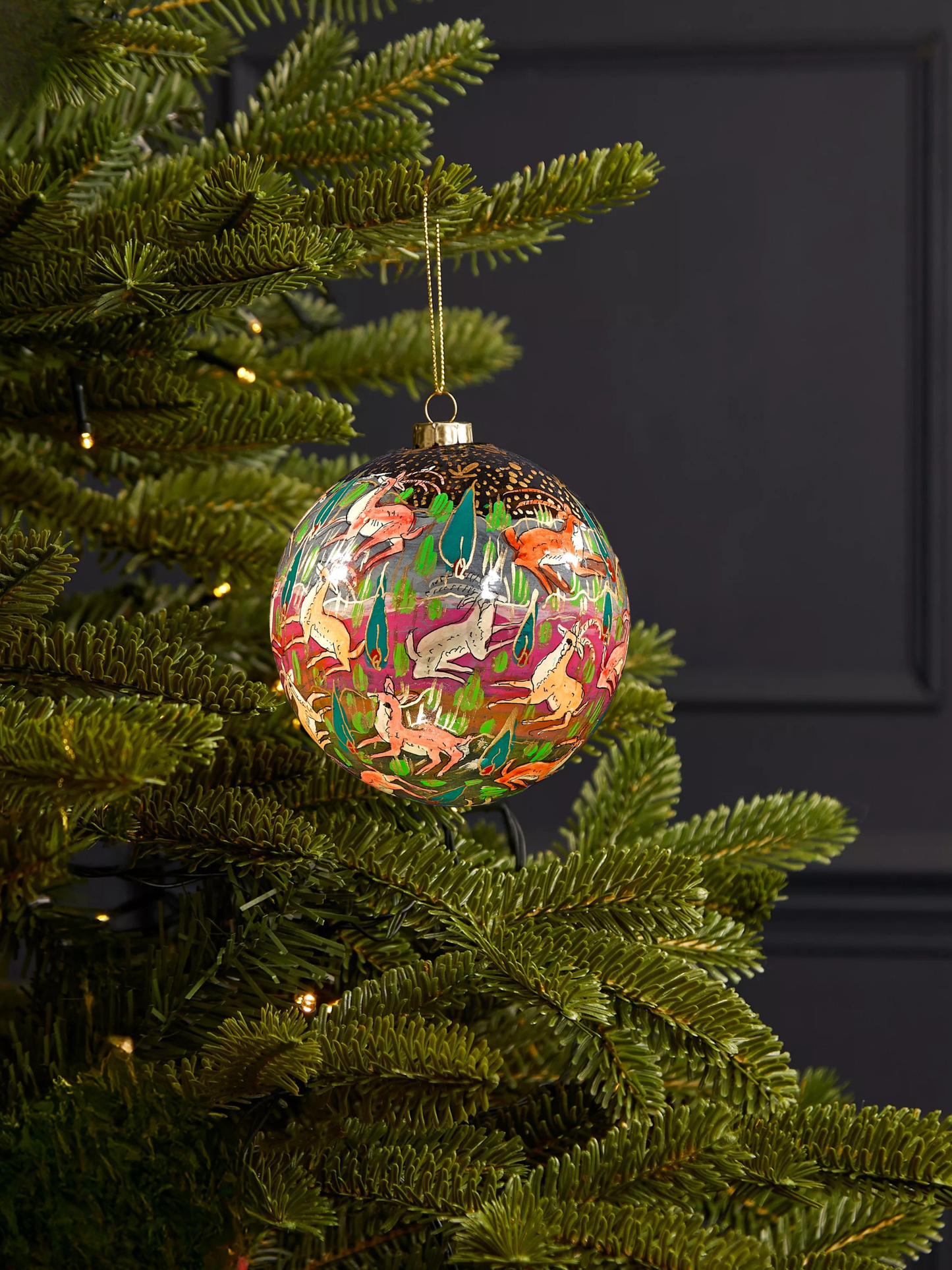 Deer Bauble Black