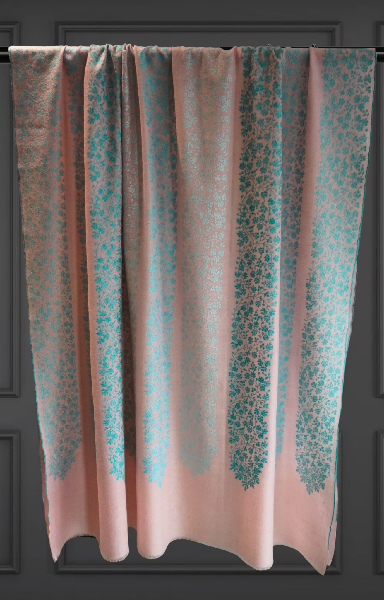 Dusty Pink Neem Jamavar Pashmina Shawl