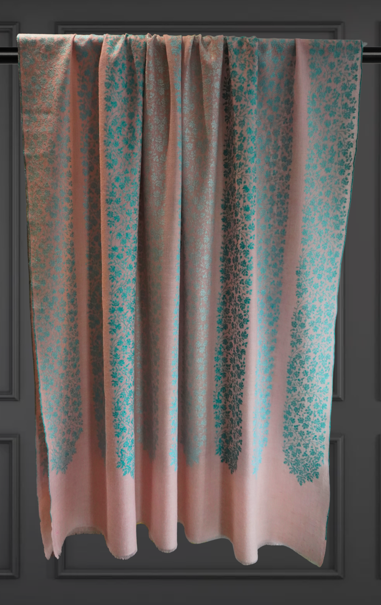 Dusty Pink Neem Jamavar Pashmina Shawl
