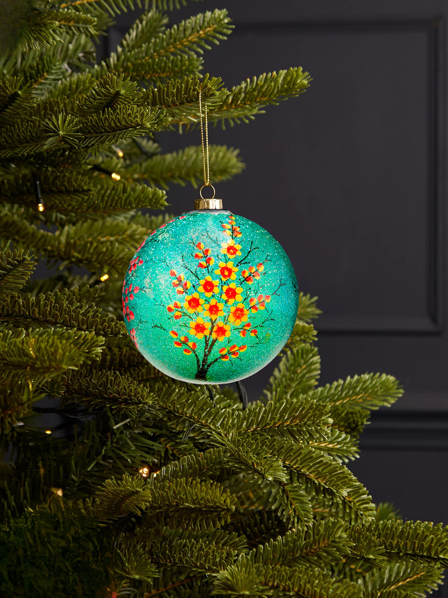 Floral Bloom Bauble Turquoise