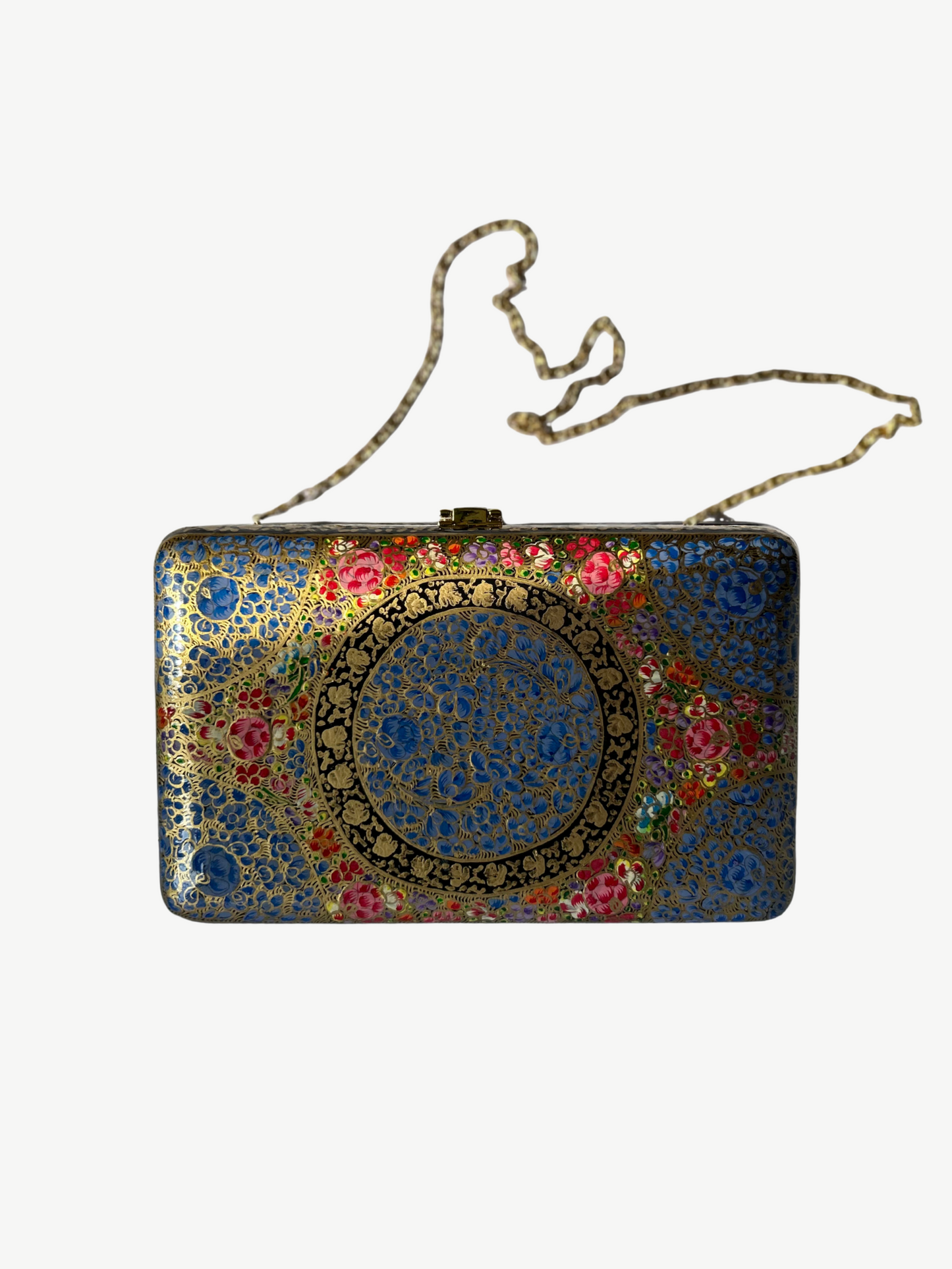 Blue Floral Clutch