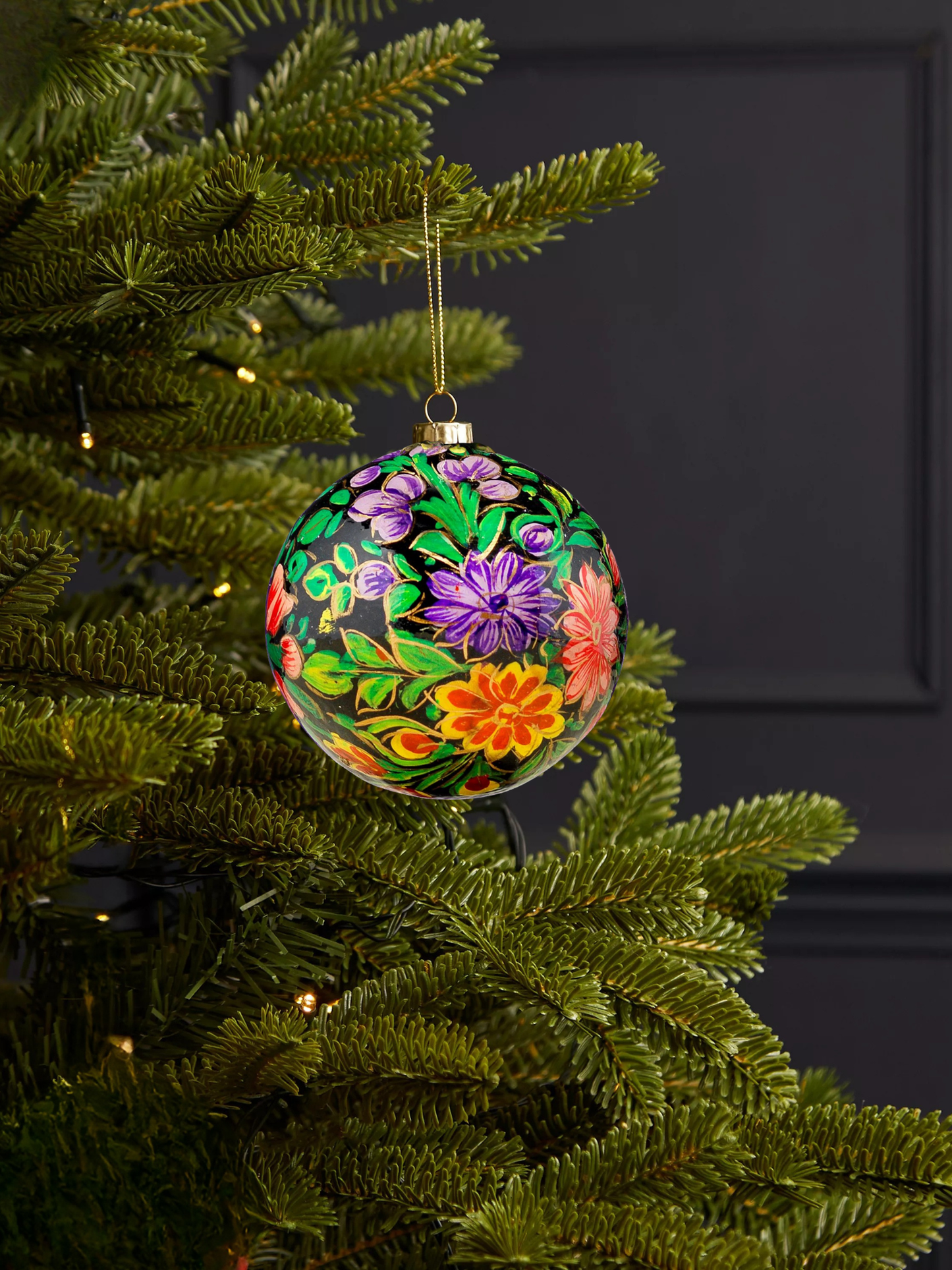 Garden Bloom Bauble Black