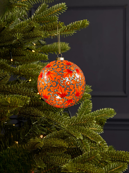 Chinar Leaves Bauble Orange