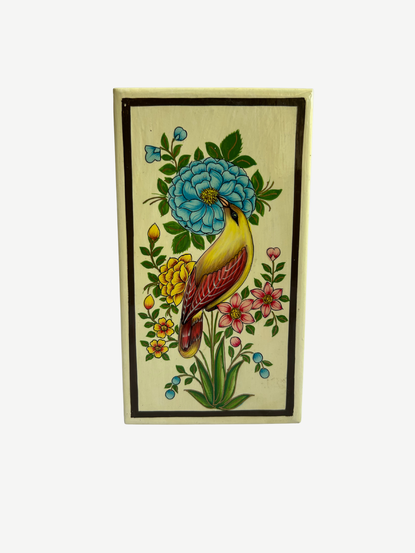 Ivory Bloom Papier-Mache Flat Box