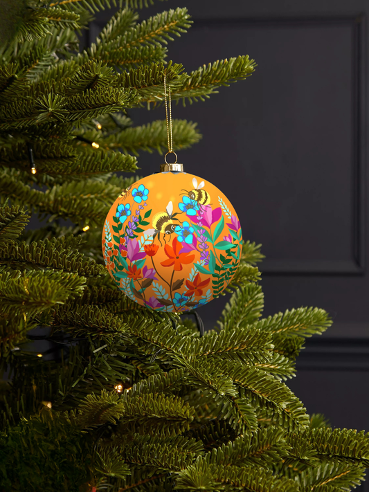 Bees Bauble Orange