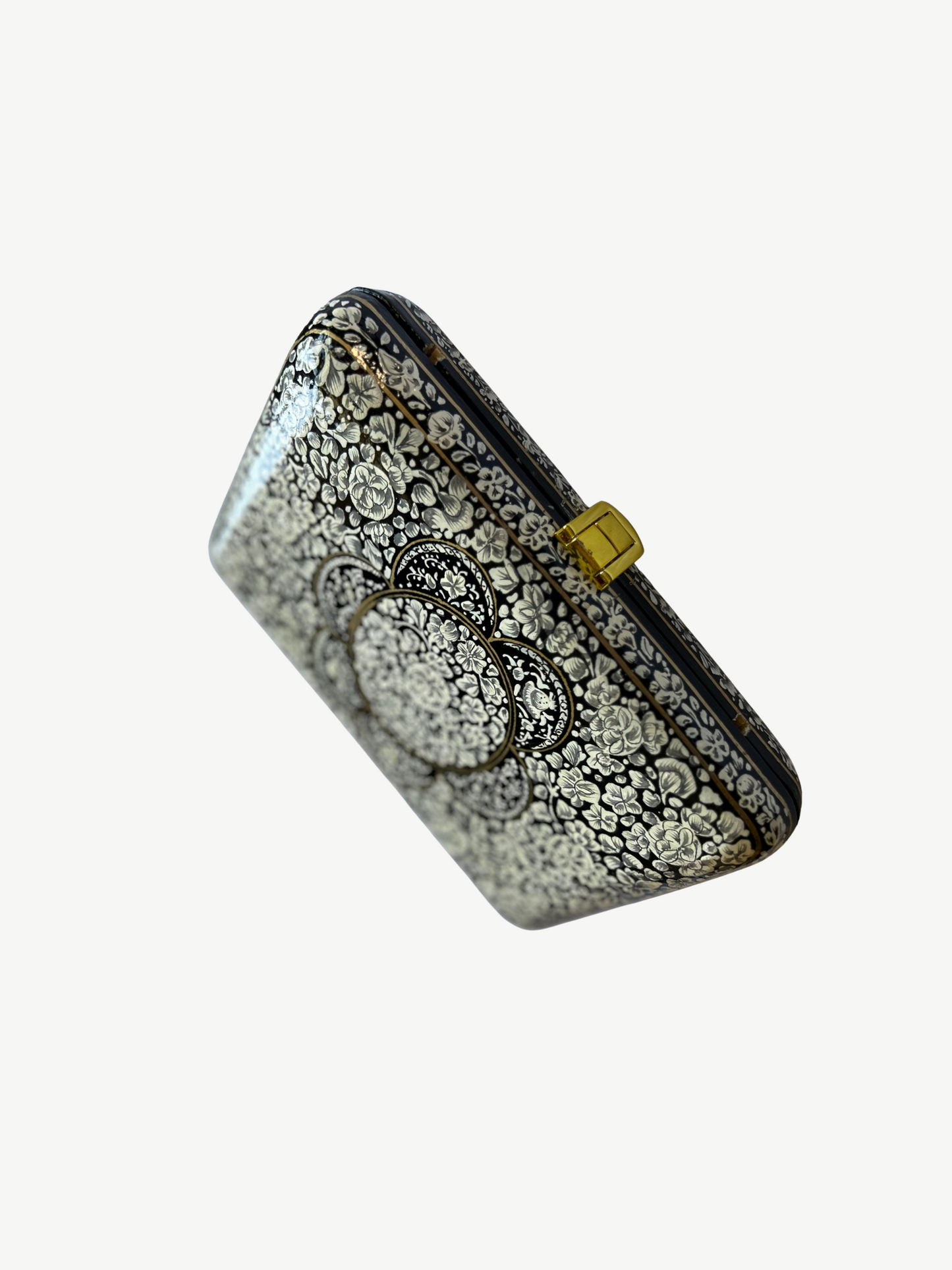 Black and White Floral Clutch