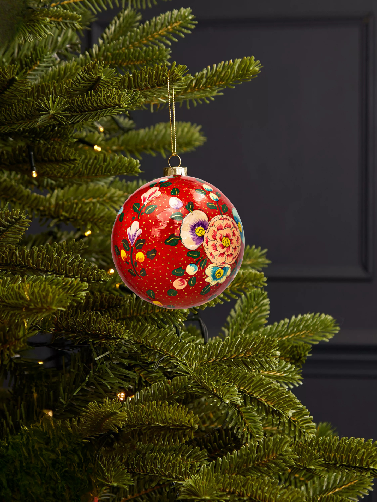 Red Floral Bauble