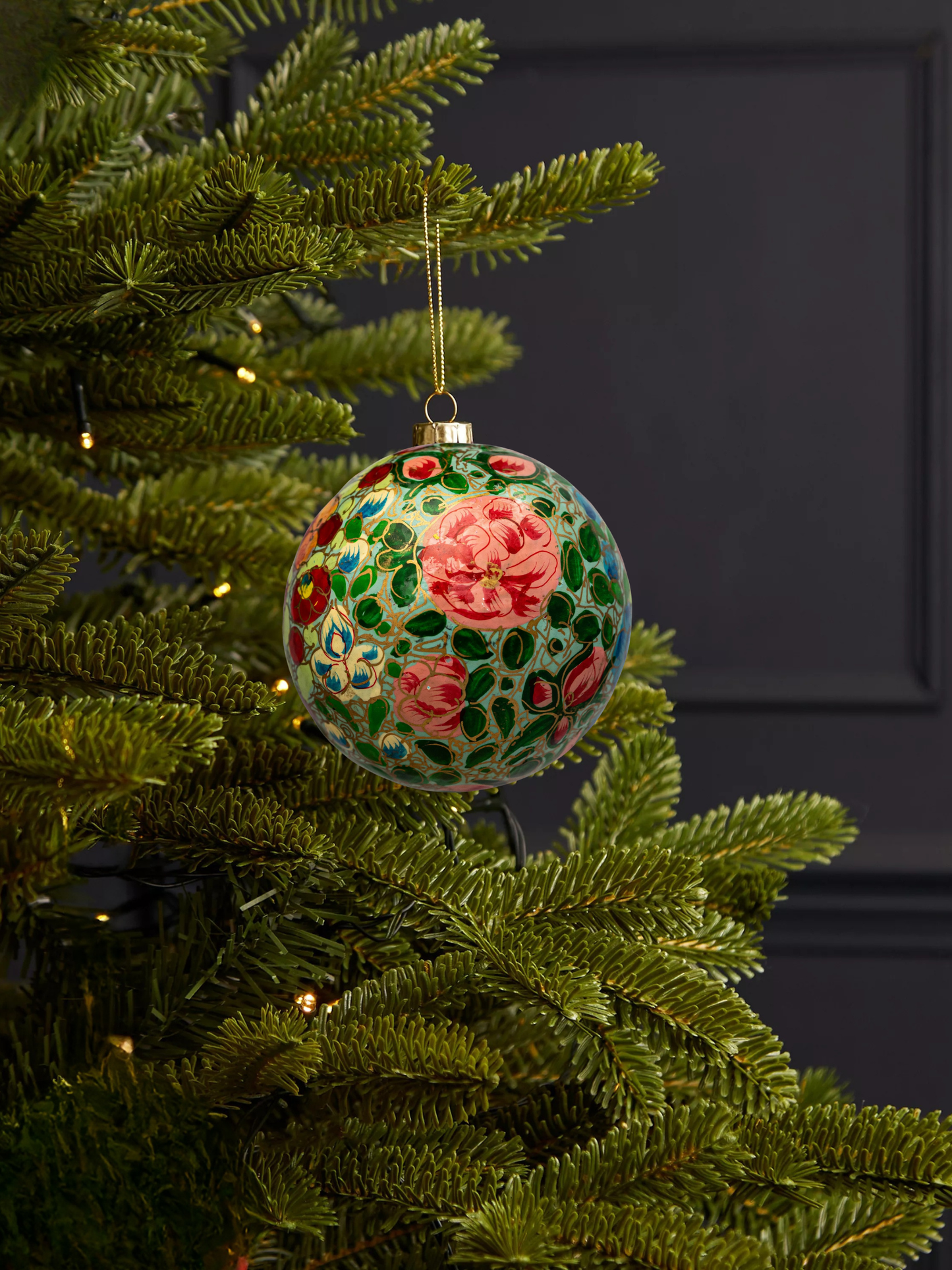 Roses Bauble Pale Blue