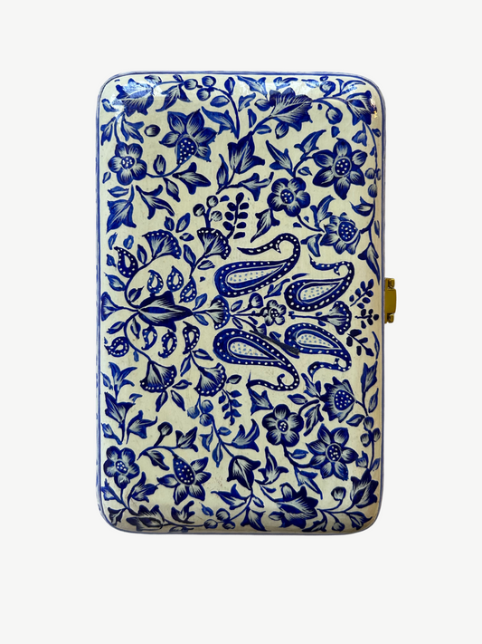 Blue Paisley Clutch