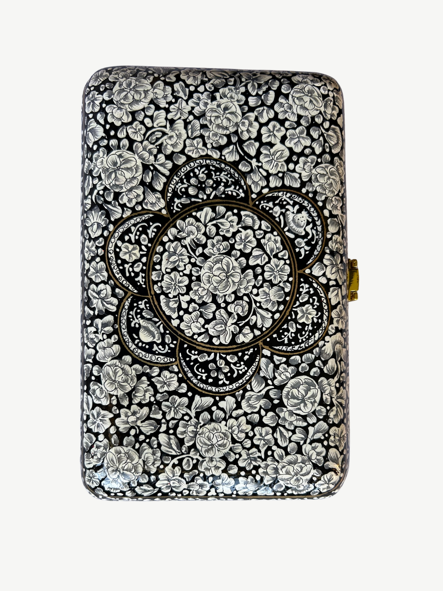 Black and White Floral Clutch