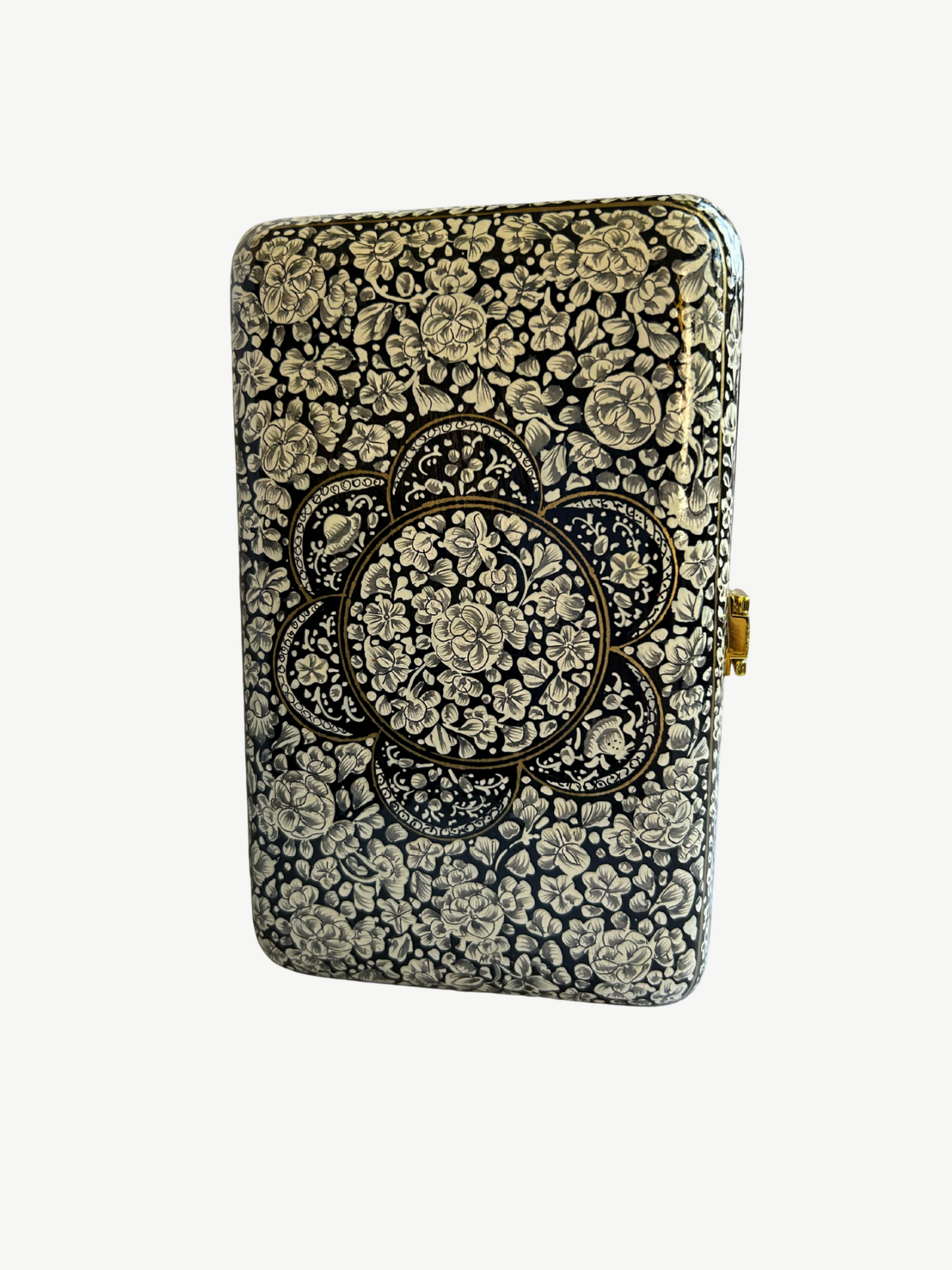 Black and White Floral Clutch