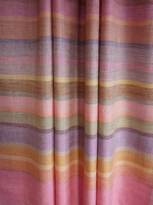 Pink and Lavender Striped Pashmina Scarf XL