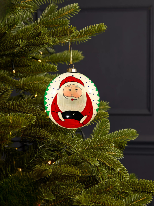 Santa Claus White Bauble