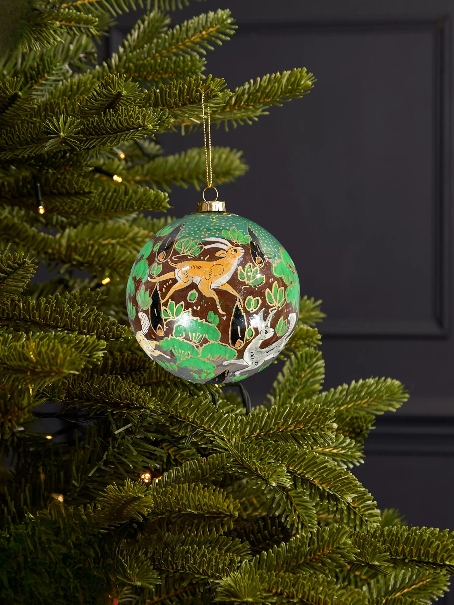 Deer Bauble Green